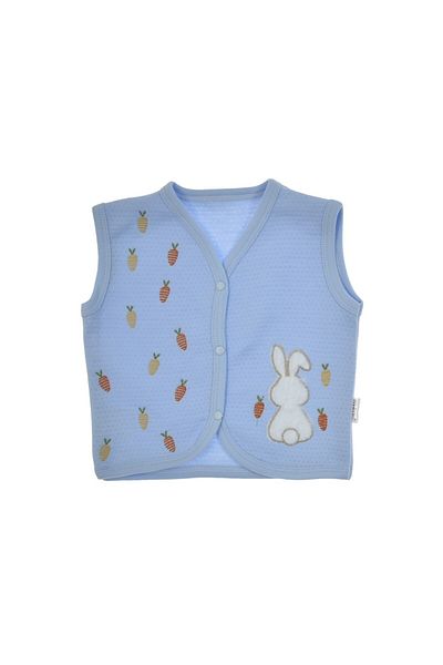Ege Bebek New Born Baby 0-3-6-9-12 Months Rabbit and Carrot Detailled Vest