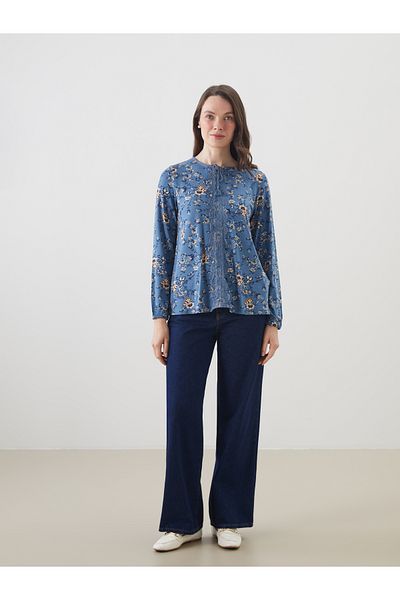 LC Waikiki Women's Blouse with Tie-Down Collar Flower