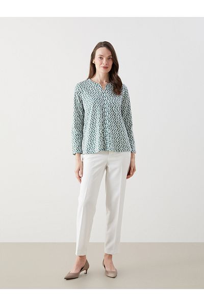 LC Waikiki Wacky Collar Patterned Women's Blouse