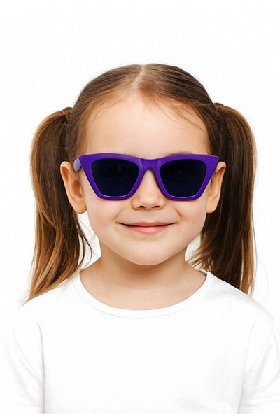 Lexi Bella Kids Sunglasses Purple Slanting Frame Uv 400 Protection Ce Certificated Children Sunglasses