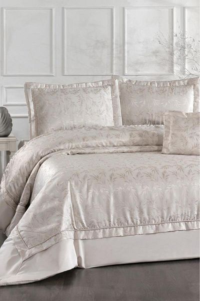 Çeyiz Diyarı Savana Fiber Filled Double 250X255 cm Bedspread Ecru