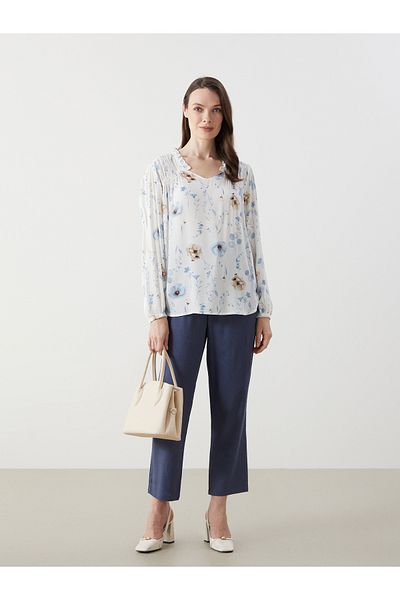 LC Waikiki Regular Fit Ruffled Floral Women's Blouse