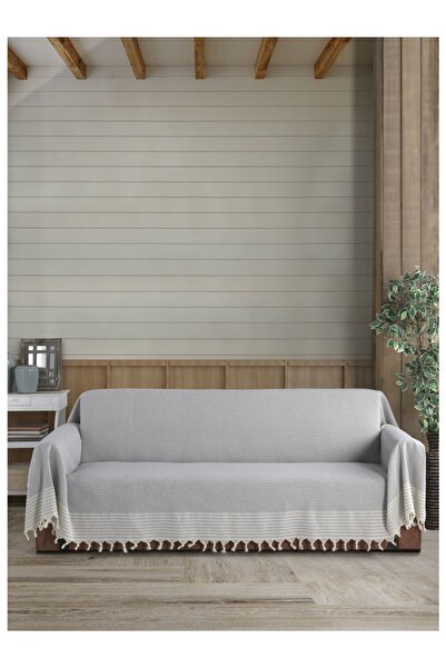 Osmanlı Home Concept غطاء أريكة رمادي كبير الحجم بيرجاما 180 × 300 سم