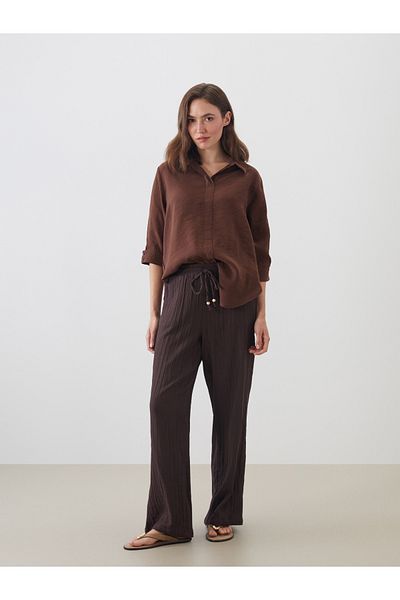 LC Waikiki Shirt Collar Modal Blended Blouse