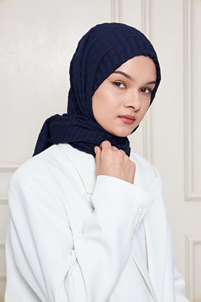 Gigiscarfs Σάλι Arya Chiffon με ντεγκραντέ ρίγες - Navy Blue -