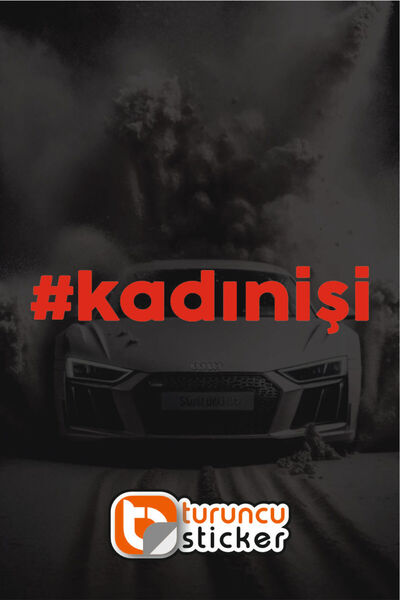 Turuncu # ملصق ملصق Kadınışi مقاس 15×3 سم – السيارة – المحرك – الكمبيوتر المح...