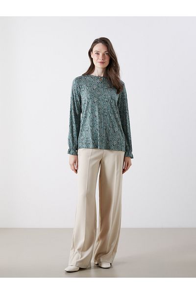 LC Waikiki Crew Neck Patterned Women's Blouse