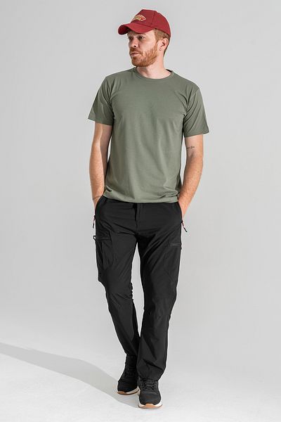 Souris Ανδρικό μαύρο παντελόνι Tactical Cargo με 6 τσέπες Lycra λεπτό ύφασμα