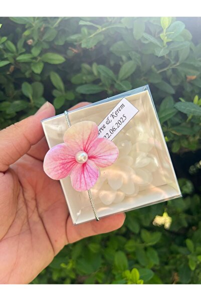 aralmini 15 Adet Süslemeli Lotus Mum, Nikah Şekeri, Doğum, Sünnet, Düğün Nişa...
