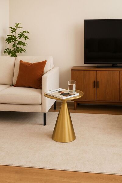 Ammar Metal 304 Kalite Paslanmaz Çelik Yan Sehpa