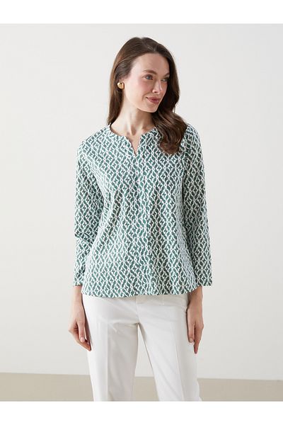 LC Waikiki Wacky Collar Patterned Women's Blouse