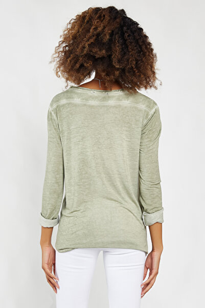 Hopoi Γυναικεία μπλούζα με μονή τσέπη που πλένεται