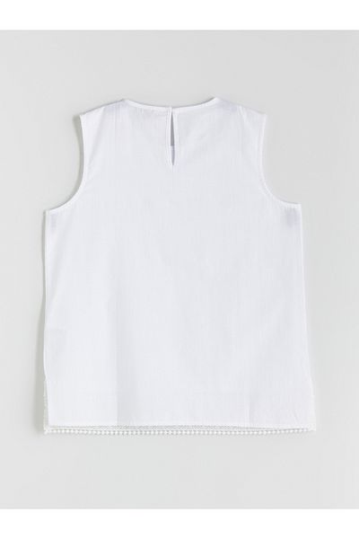 LC Waikiki Crew Neck Lace Detailed Blouse