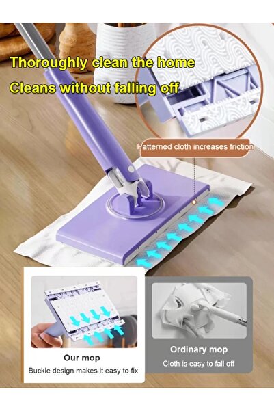 safestore Tüm Bezleri Kendi Alabilen Otomatik Mop Yüzey Temizlik Havlusu Kull...