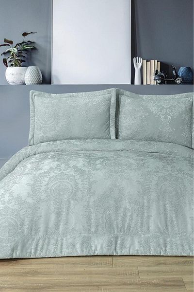 Çeyiz Diyarı Arbor Fiber Filled Double 250X255 cm Bedspread Sage