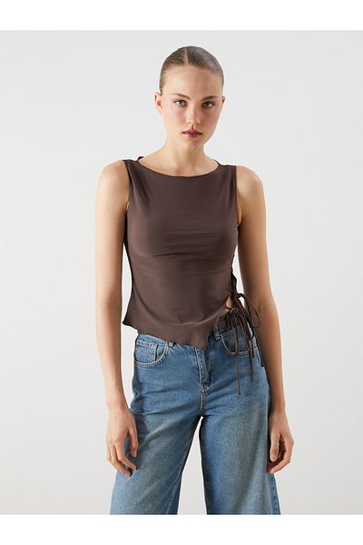 LC Waikiki Crew Neck Tie Blouse