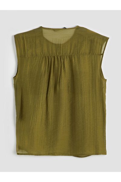 LC Waikiki Crew Neck Gathered Blouse