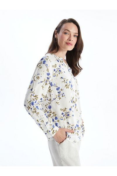 LC Waikiki Wacky Collar Patterned Women's Blouse