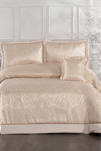 Çeyiz Diyarı Artes Fiber Filled Double 250X255 cm Bedspread Cream