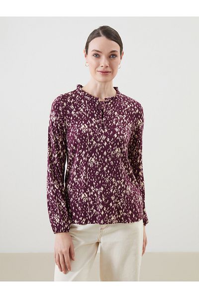 LC Waikiki Tie Collar Floral Blouse