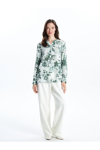 LC Waikiki Wacky Collar Patterned Women's Blouse