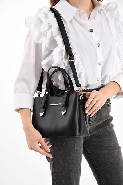H&D COLLECTİON Very Useful Double Strap Detailed Lined 4 Compartment Hand and Shoulder Bag 1425