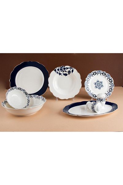 TOHFAT-AL MAIDAH Luxury dining set consisting of 28 porcelain pieces for 6 people