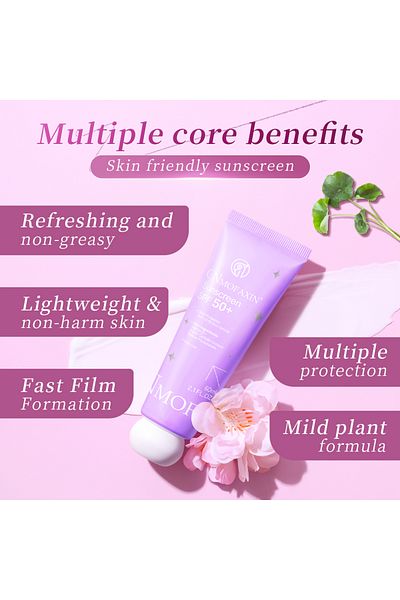 cnmofaxin Face and Body Sunscreen SPF 50 - Moisturizing Sunblock with Vitamin E & Centella Extract