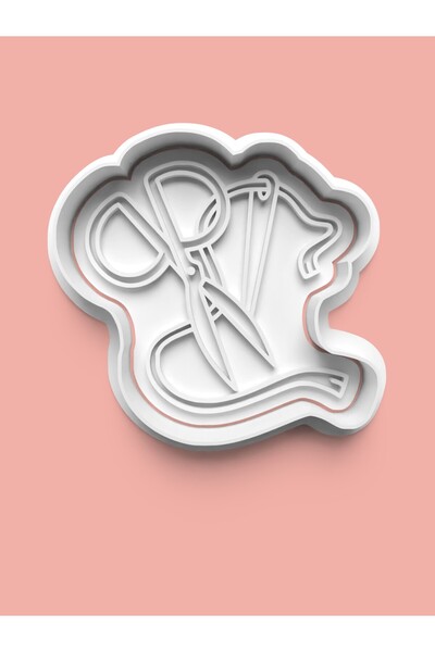 AKTASTORE Tailor Scissors Figure Cookie Mold and Fondant Mold