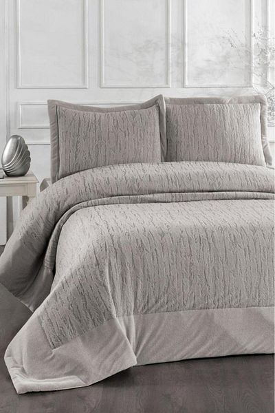 Çeyiz Diyarı Karmen Fiber Filled Double 250X255 cm Bedspread Cream