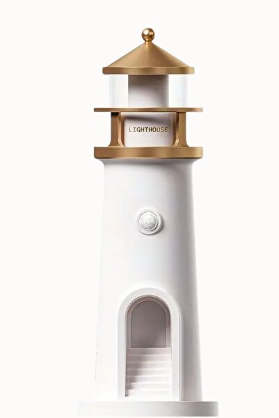 Genel Markalar Deniz Feneri Tasarımlı Gece Lambası Müzikli LED Projektör Ay Işığı Efektli