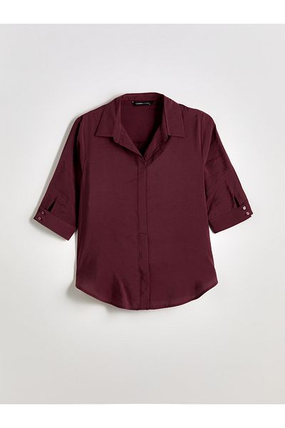 LC Waikiki Shirt Collar Modal Blended Blouse