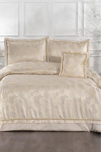 Çeyiz Diyarı Toledo Fiber Filled Double Size 250X255 cm Bedspread Cream