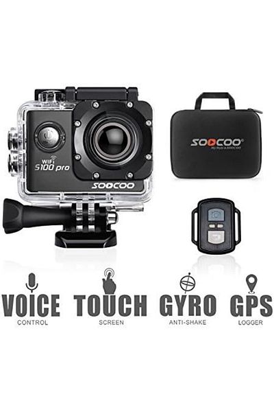 SooCoo 4K WiFi Action Camera Touchscreen, SOOCOO S100 Pro Sports Camera Ultra HD Waterproof DV Camcorder Vo