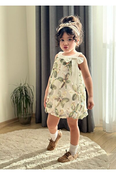 Bisahane فستان بالونات زهرية للفتيات