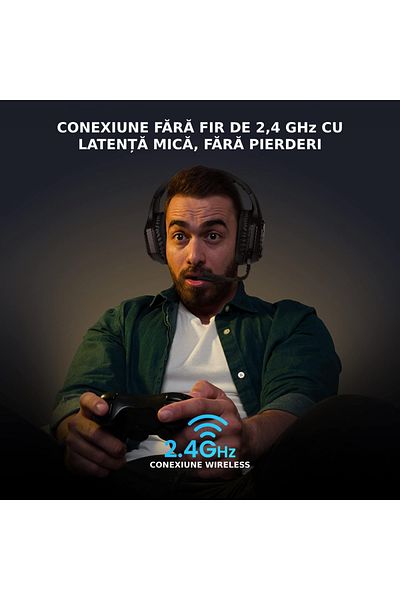 Sofia Concept On Ear Sce E1000 Wt Headphones, Ai Tech, Wireless 2,4ghz, Bluetooth 5.3, Rgb Light, Surround 7.1