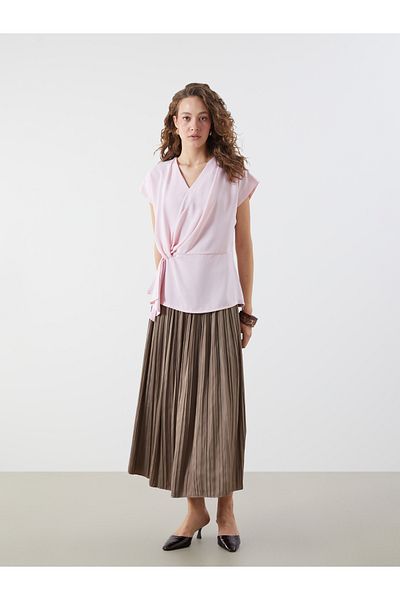 LC Waikiki V-Neck Gathered Blouse