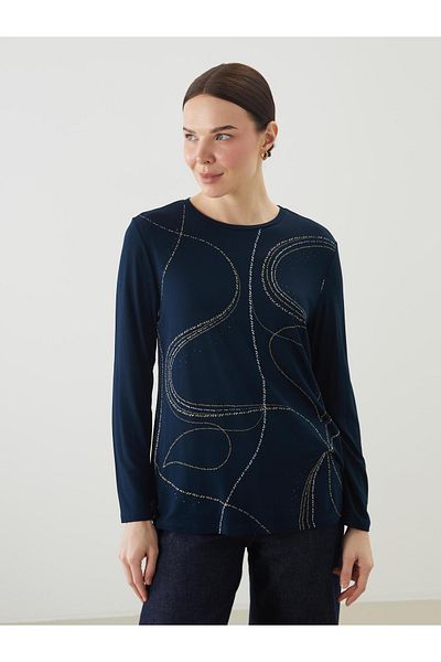 LC Waikiki Crew Neck Patterned Women's Blouse