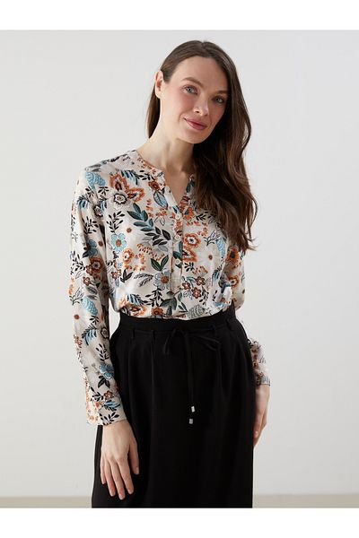 LC Waikiki Women's Flowering Collar Blouse