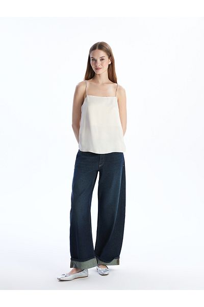 LC Waikiki Square Neck Satin Women's Blouse