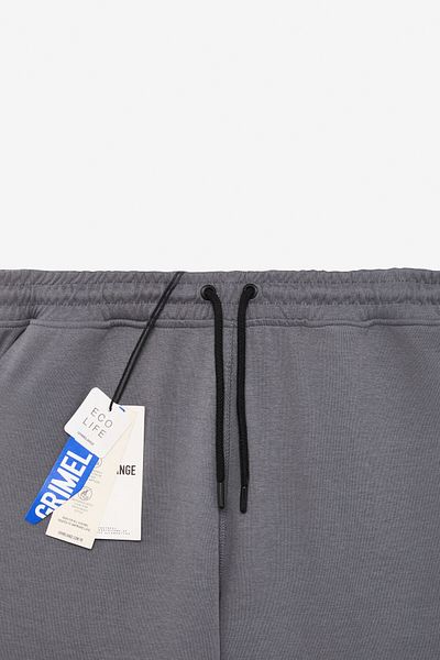 GRIMELANGE Borland Men's Relaxed Fit Gray Sweatpants with Elastic Waistband and Side Pockets