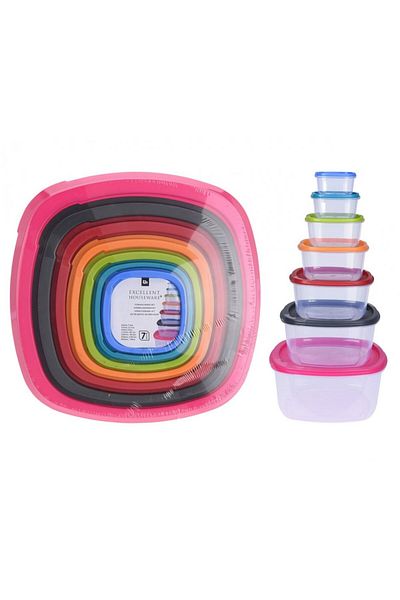 Excellent Food container COLORS set of 7 pieces