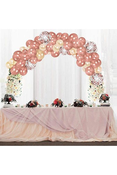 Zerhok Set of 50 ZERHOK party balloons, latex, rose, 30 cm