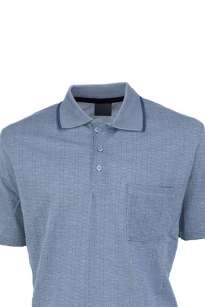 Oppland Tricou bărbați de vară cu buzunar mânecă scurtă jacquard modern Lonelli model croială confortabilă țesătură de bumbac