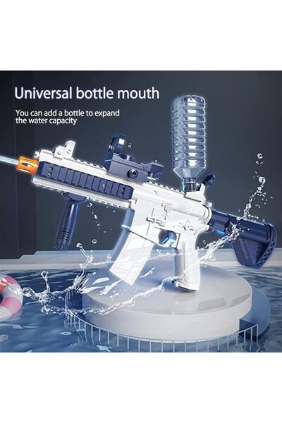 SprintMag Pistol cu Apa Automat cu Jet Continuu Amortizor Luneta Tragere 10m cu Acumulator 3, 7V Alb/Albastru