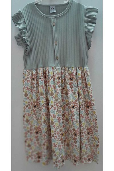 VOL Summer Robes with Buttons and Patterned Dress