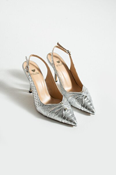 FOLLİNİ Kadın Hakiki Deri Klasik Topuklu Ayakkabı Lame