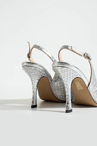 FOLLİNİ Kadın Hakiki Deri Klasik Topuklu Ayakkabı Lame