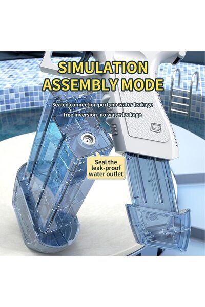 SprintMag Glock 18 Automatic Water Pistol Glock 18 with 2 Magazines Continuous Jet 10m 10m Shot 3.7V Battery Blue