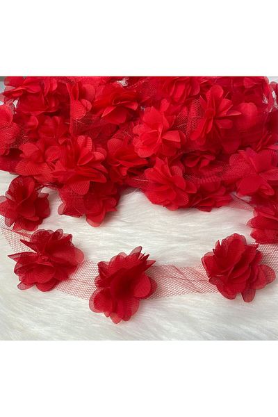 BİGÜMEX Laser Cut Chiffon Flower 12 Pcs